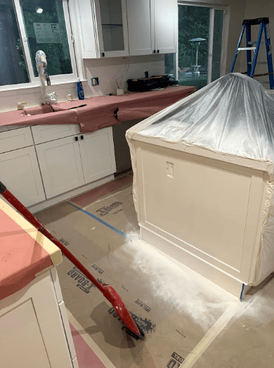 Kitchen area after interior painting project