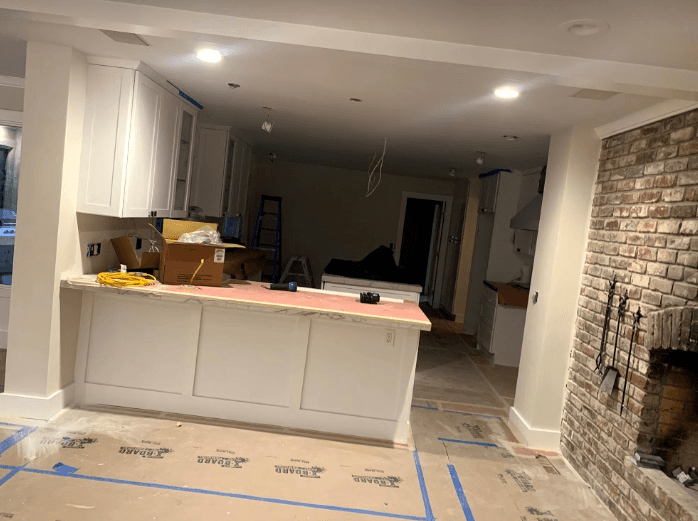 Living room transformation with fresh interior paint